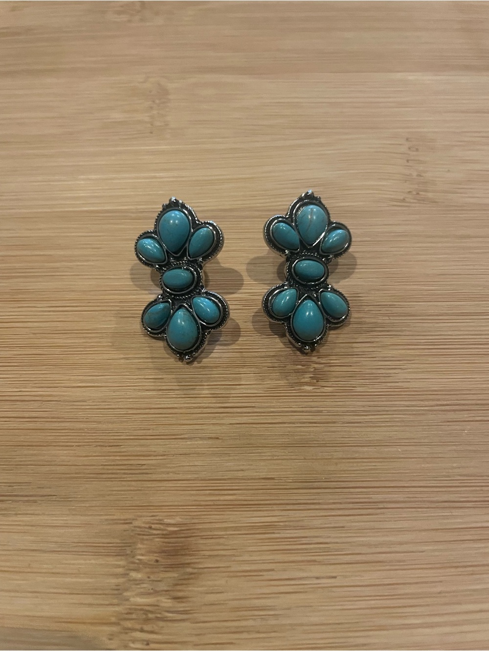 Turquoise Cluster Earrings - Women Jewelry